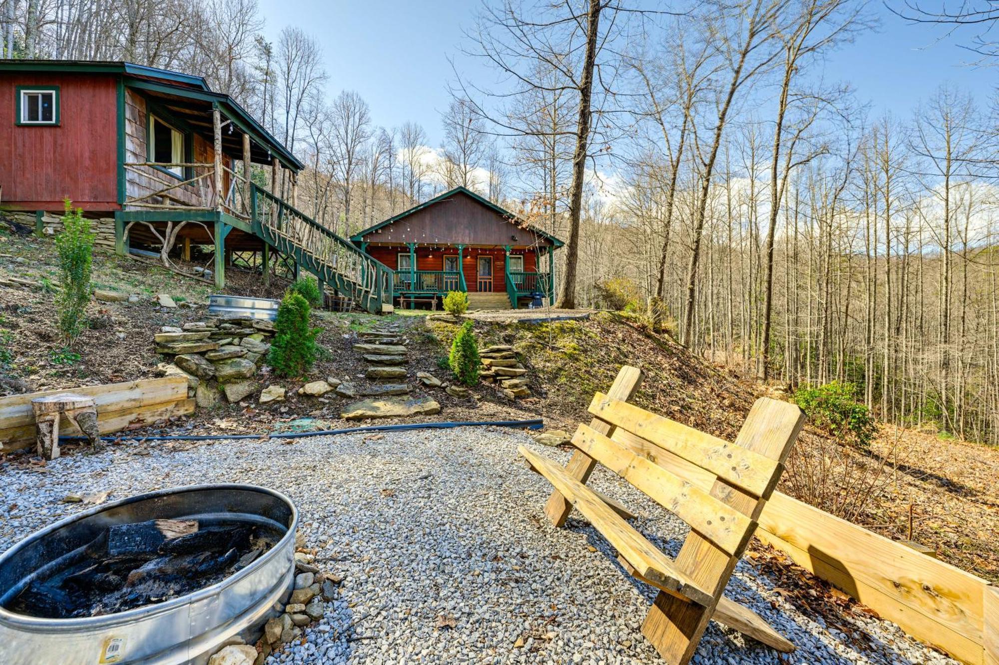Smoky Mountain Cabin With Camping Area And Fire Pit! Whittier Eksteriør billede